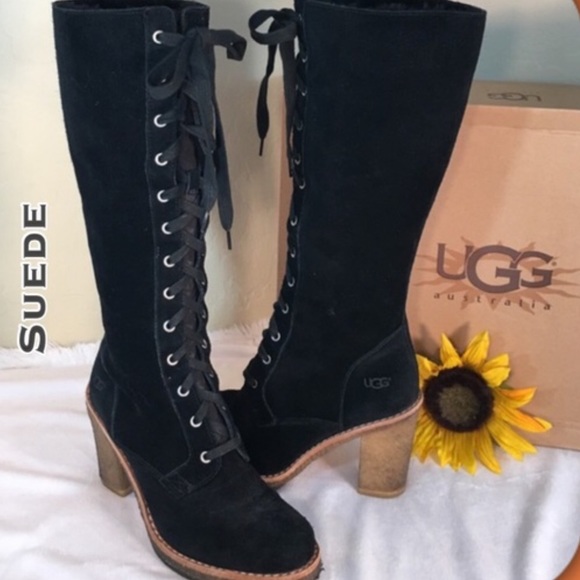 ugg black tall boots sale